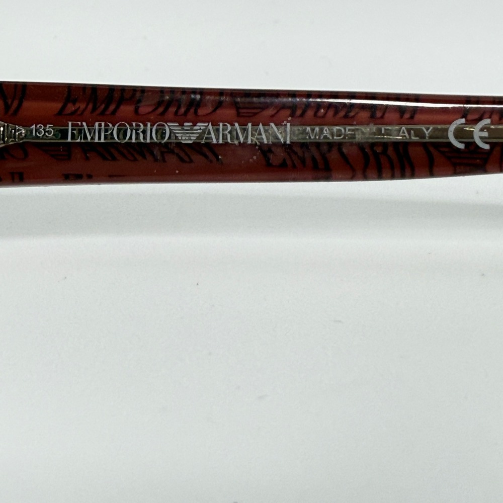 Emporio Armani EA 9261‎ DWC Burgundy Rectangle Eyeglasses Frames Italy 21957 - Picture 6 of 6